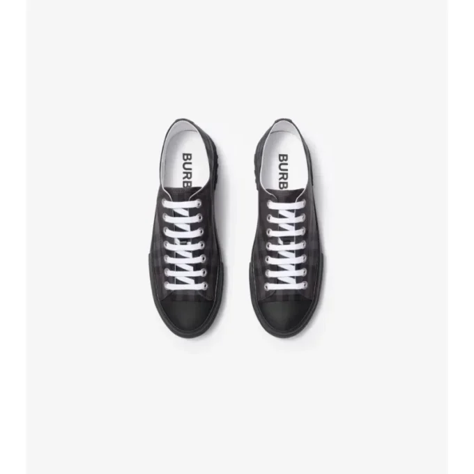 Adidași din amestec de nailon cu model în carouri