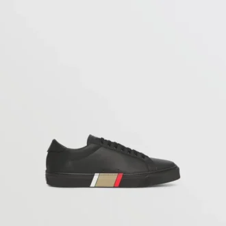 Adidași din piele cu detalii în dungi