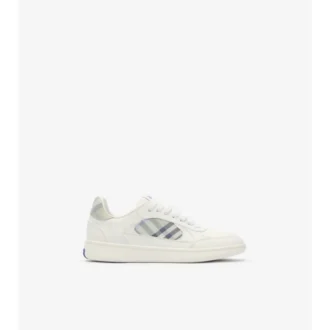 Adidași din piele cu imprimeu în carouri 