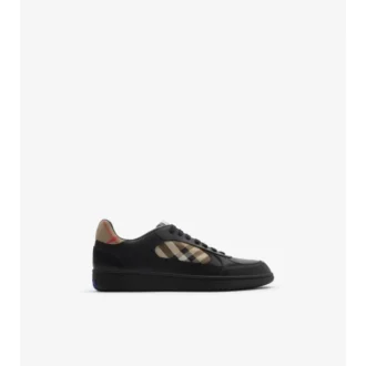 Adidași din piele cu imprimeu în carouri 