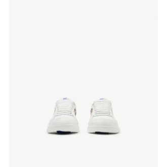 Adidași din piele cu imprimeu în carouri 