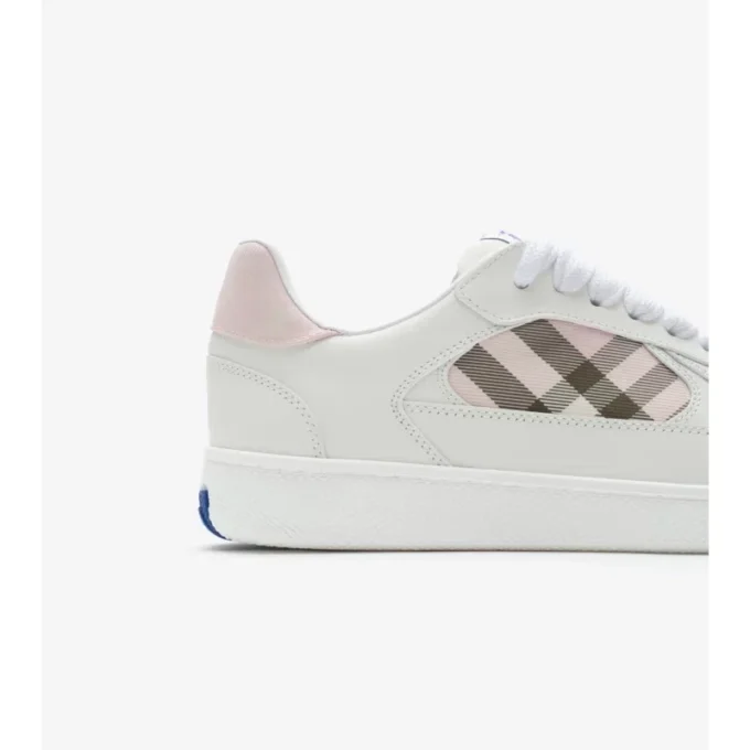 Adidași din piele cu imprimeu în carouri 