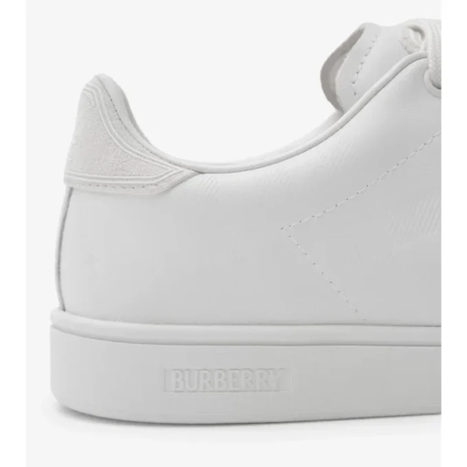 Adidași din piele cu model în carouri în relief în formă de Sneakersi 