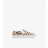 Adidași slip-on din bumbac cu imprimeu în carouri