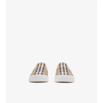 Adidași slip-on din bumbac cu imprimeu în carouri