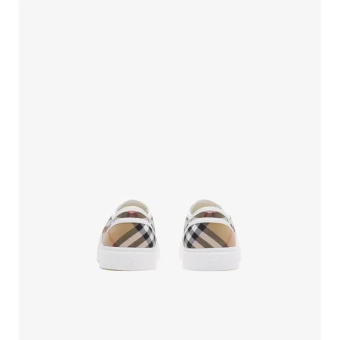 Adidași slip-on din bumbac cu imprimeu în carouri
