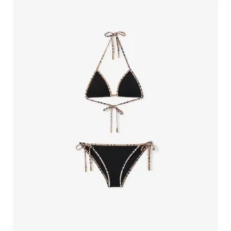 Bikini cu borduri în carouri