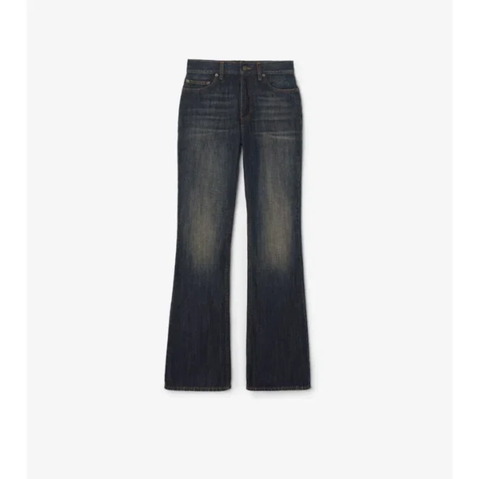 Blugi bootcut cu talie înaltă