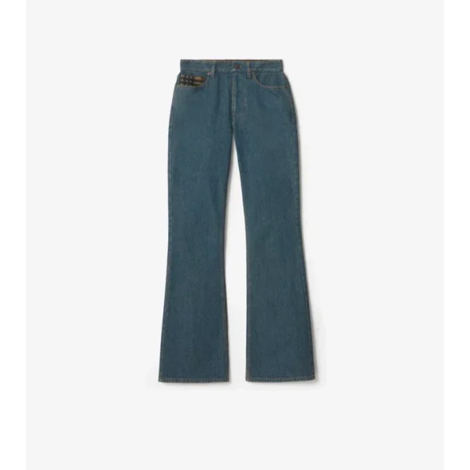 Blugi bootcut cu talie înaltă