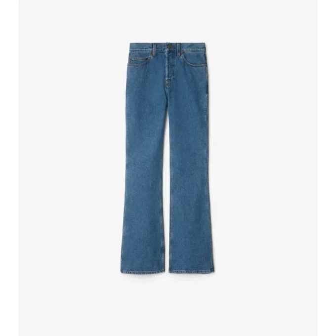 Blugi bootcut cu talie înaltă