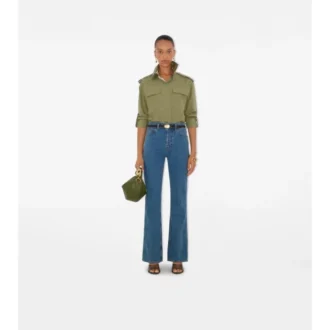 Blugi bootcut cu talie înaltă