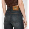 Blugi bootcut cu talie înaltă