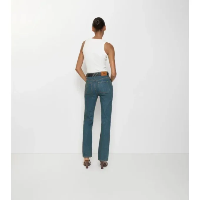 Blugi bootcut cu talie înaltă