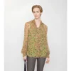 Bluză din mătase cu imprimeu floral delicat