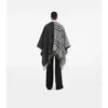 Cape din lână și cașmir jacquard cu model în carouri contrastante Cape din lână și cașmir jacquard cu model în carouri contrastante