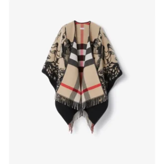 Cape reversibilă din lână cu model EKD Check