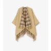 Cape reversibilă din lână cu model în carouri Cape reversibilă din lână cu model în carouri