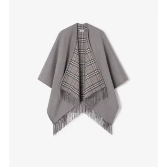 Cape reversibilă din lână cu model în carouri