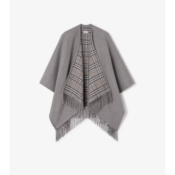 Cape reversibilă din lână cu model în carouri Cape reversibilă din lână cu model în carouri
