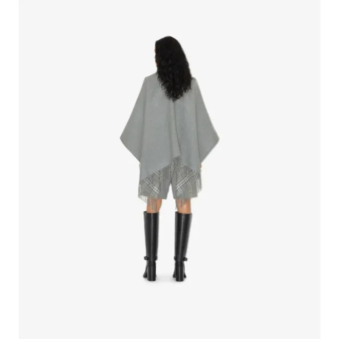 Cape reversibilă din lână cu model în carouri Cape reversibilă din lână cu model în carouri