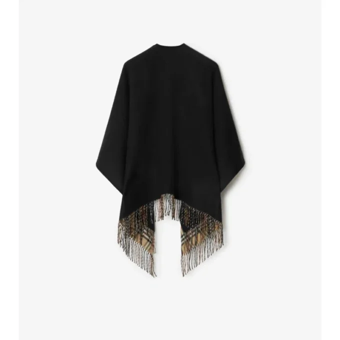 Cape reversibilă din lână cu model în carouri