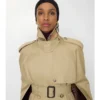 Cape trench din Gabardine Belmont