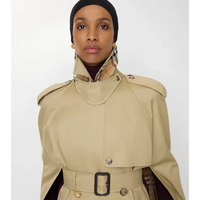 Cape trench din Gabardine Belmont