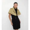Capelet trench din gabardină
