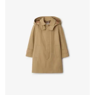 Car Coat cu glugă din bumbac