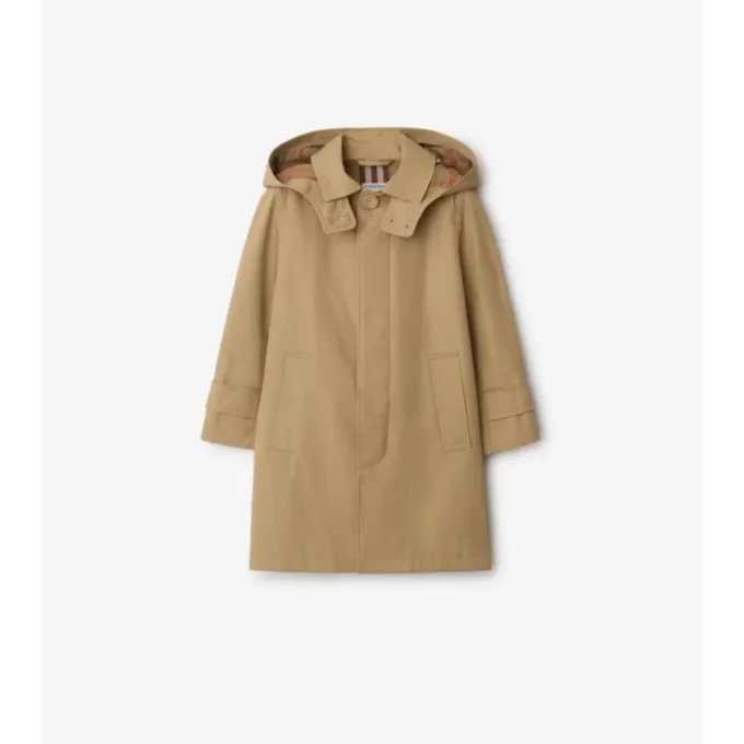 Car Coat cu glugă din bumbac Car Coat cu glugă din bumbac
