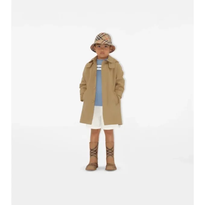 Car Coat cu glugă din bumbac Car Coat cu glugă din bumbac