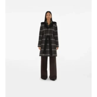 Car Coat din lână reversibil, de lungime medie