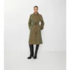 Car Coat lung din gabardină