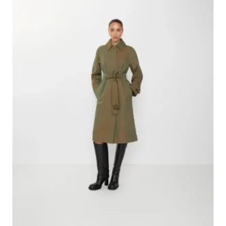 Car Coat lung din gabardină