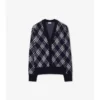 Cardigan din amestec de lână cu model în carouri