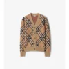 Cardigan din amestec de lână și mohair cu model în carouri