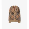 Cardigan din amestec de lână și mohair cu model în carouri
