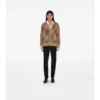Cardigan din amestec de lână și mohair cu model în carouri
