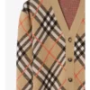 Cardigan din amestec de lână și mohair cu model în carouri