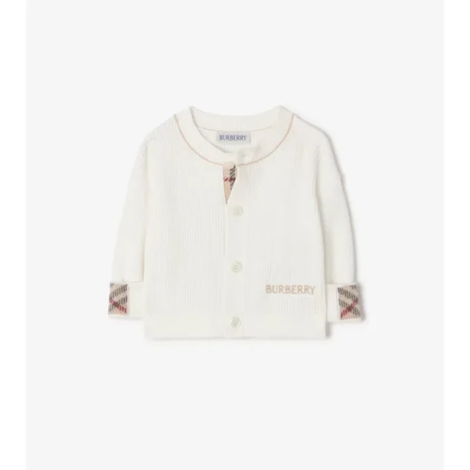 Cardigan din bumbac cu logo