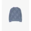 Cardigan din bumbac tricotat cu model Pointelle