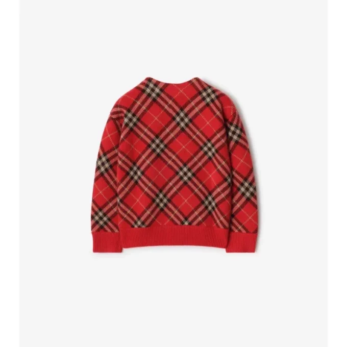 Cardigan din lână cu model în carouri Cardigan din lână cu model în carouri