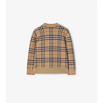 Cardigan din lână cu model în carouri