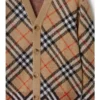 Cardigan din lână cu model în carouri Cardigan din lână cu model în carouri