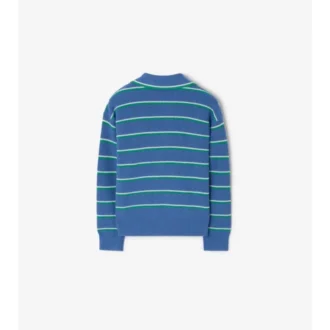 Cardigan din lână de bumbac cu dungi