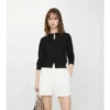 Cardigan din lână și mătase cu model în carouri