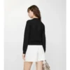 Cardigan din lână și mătase cu model în carouri
