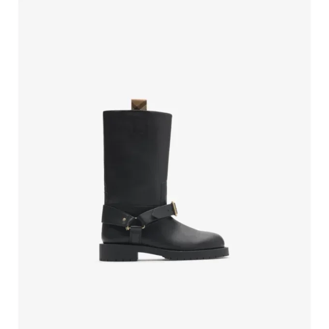 Cizme joase din piele moale