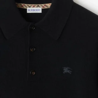 Cămășă polo cu mâneci lungi din amestec de cașmir