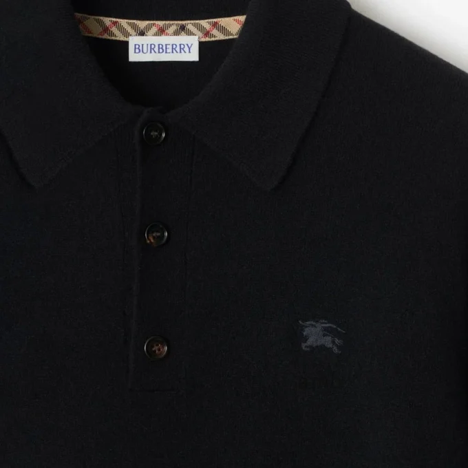 Cămășă polo cu mâneci lungi din amestec de cașmir Cămășă polo cu mâneci lungi din amestec de cașmir